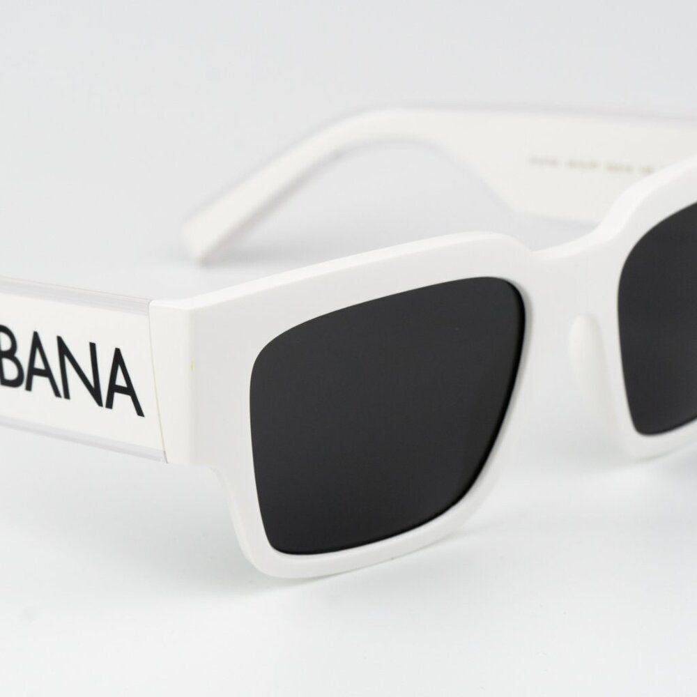 SALE! NEW D&G DG6184 331287 White Dark Grey Square Unisex Sunglasses - Picture 10 of 14